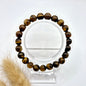 Edelsteen armband met 8mm ronde kralen - Tijgeroog / Tiger Eye