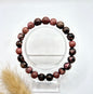 Edelsteen armband met 8mm ronde kralen - Rhodochrosite