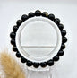 Edelsteen armband met 8mm ronde kralen - Golden Obsidiaan