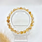 Edelsteen armband met 8mm ronde kralen - Citrien