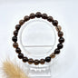 Edelsteen armband met 8mm ronde kralen - Smoky Quartz