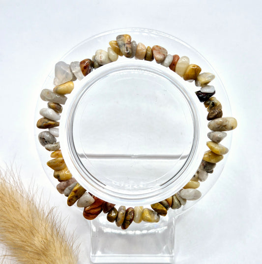 Kristallen Edelsteen armband Crazy Agaat - 19 cm