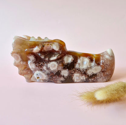 Gemstone Purple Mica Dragon Skull | Mysticism, Intuition &amp; Powerful Protection Dragon Skull