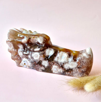 Gemstone Purple Mica Dragon Skull | Mysticism, Intuition &amp; Powerful Protection Dragon Skull