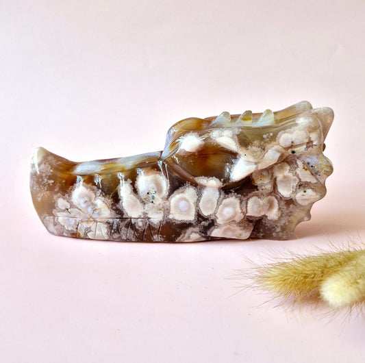 Gemstone Purple Mica Dragon Skull | Mysticism, Intuition &amp; Powerful Protection Dragon Skull