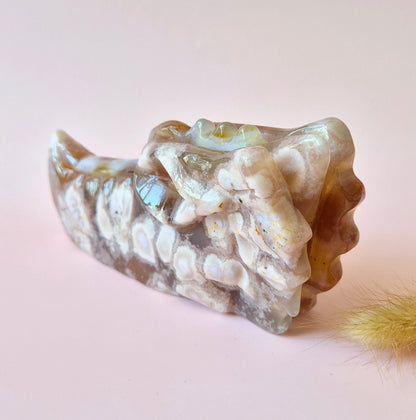 Gemstone Purple Mica Dragon Skull | Mysticism, Intuition &amp; Powerful Protection Dragon Skull