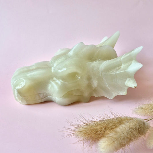 Gemstone Purple Mica Dragon Skull | Mysticism, Intuition &amp; Powerful Protection Dragon Skull