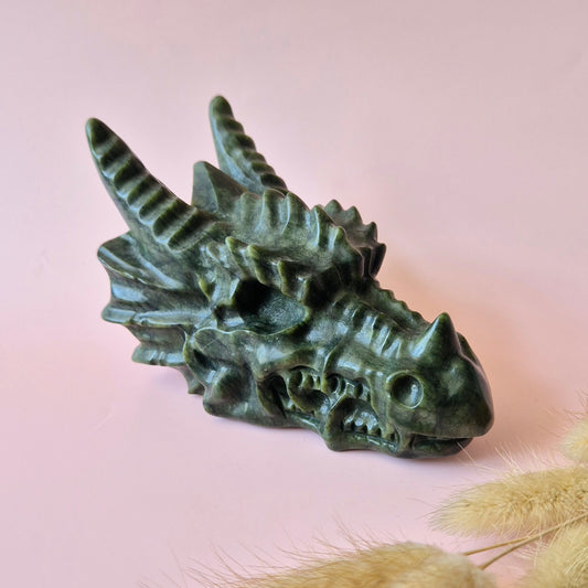 Gemstone Purple Mica Dragon Skull | Mysticism, Intuition &amp; Powerful Protection Dragon Skull
