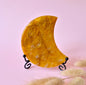 Gemstone Golden Healer Moon on Stand - 10cm