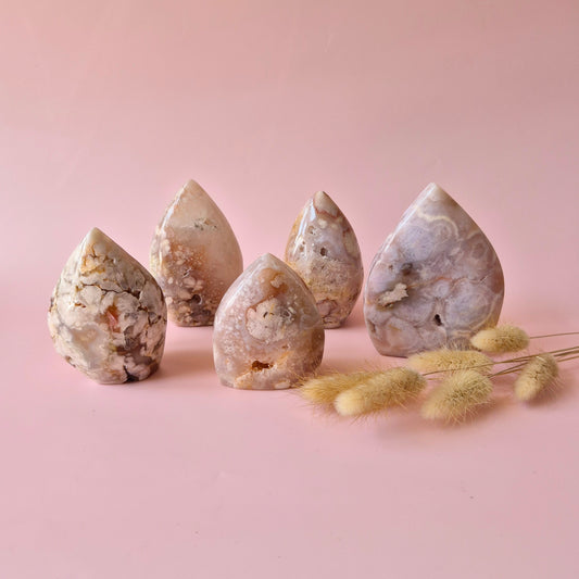 Druzy Roze Amethist Freeforms & Flames – Magische Zachte Energie