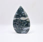 Druzy Mosagaat - Druppelvormige Drop Staande Edelsteen Kristal - #4 9cm 176gram