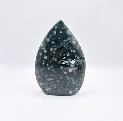 Druzy Mosagaat - Druppelvormige Drop Staande Edelsteen Kristal - #2 10cm 197gram