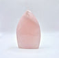Rose Quartz - Teardrop Drop Standing Gemstone Crystal Flame Rose Quartz