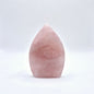 Rose Quartz - Teardrop Drop Standing Gemstone Crystal Flame Rose Quartz