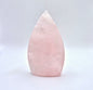 Rose Quartz - Teardrop Drop Standing Gemstone Crystal Flame Rose Quartz