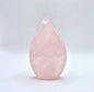 Rose Quartz - Teardrop Drop Standing Gemstone Crystal Flame Rose Quartz