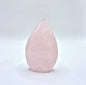 Rose Quartz - Teardrop Drop Standing Gemstone Crystal Flame Rose Quartz