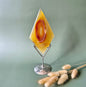 Edelsteen Grote Druzy Agaat Ruit op Metalen Standaard - #6 16,5x9cm