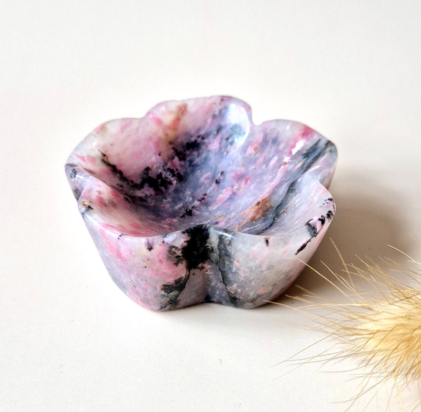 Rhodonite Bowl (6-7 cm) – Love, Self-Confidence &amp; Emotional Healing