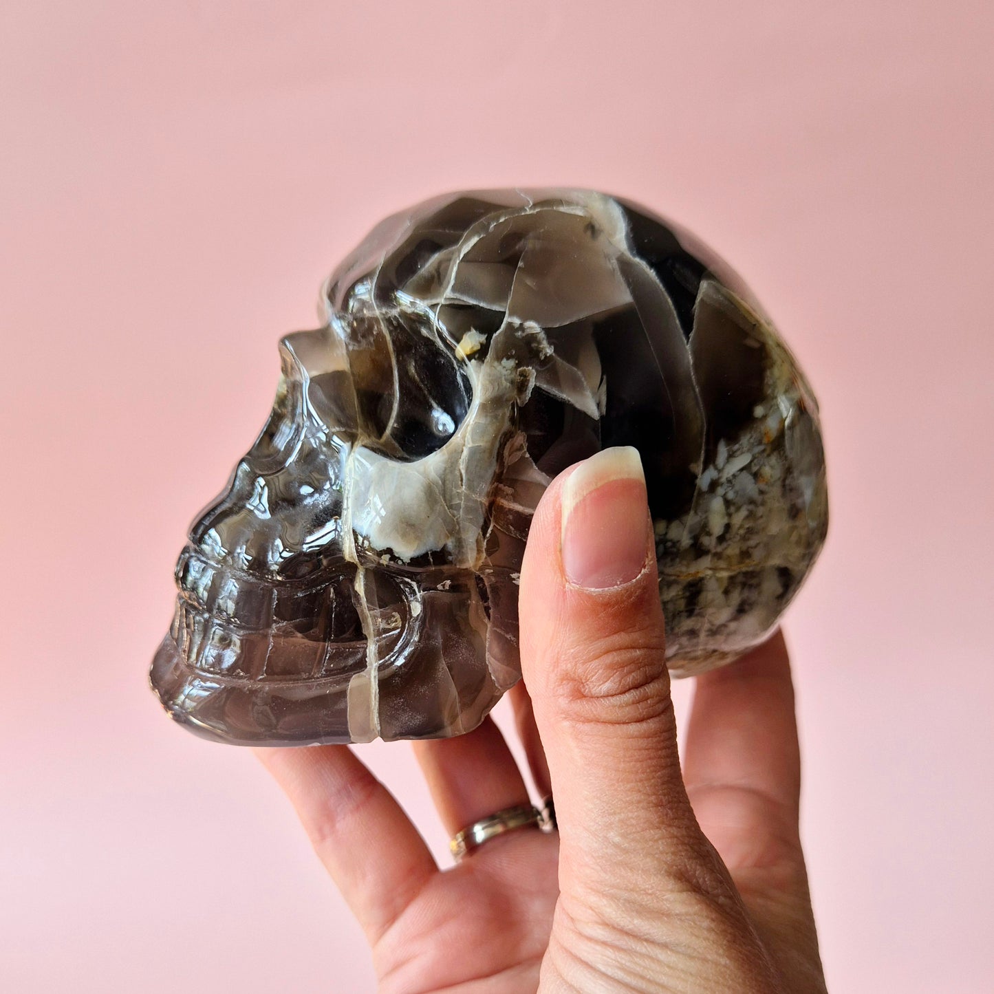 Gemstone Purple Mica Dragon Skull | Mysticism, Intuition &amp; Powerful Protection Dragon Skull