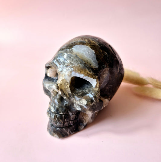 XXL Edelsteen Druzy Skull Fluoriet Schedel - #2 1196gram
