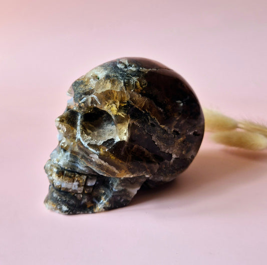XXL Edelsteen Druzy Skull Fluoriet Schedel - #3 926gram