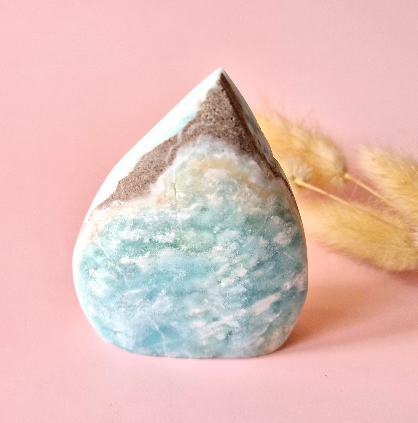 Prachtige Edelsteen Druppelvormige Druzy Hemimorphite Flame – #1 184gram - Licht, Heling & Innerlijke Zuiverheid