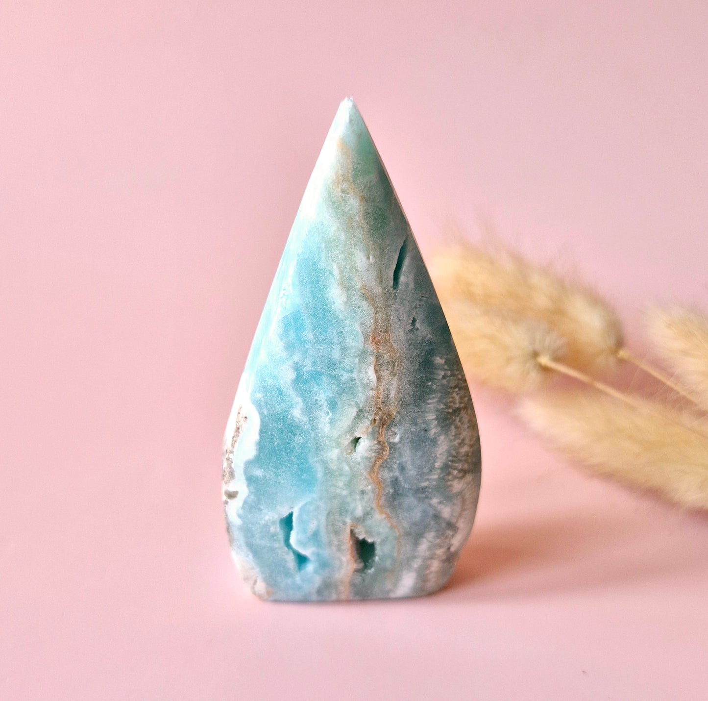 Prachtige Edelsteen Druppelvormige Druzy Hemimorphite Flame – #5 115gram - Licht, Heling & Innerlijke Zuiverheid