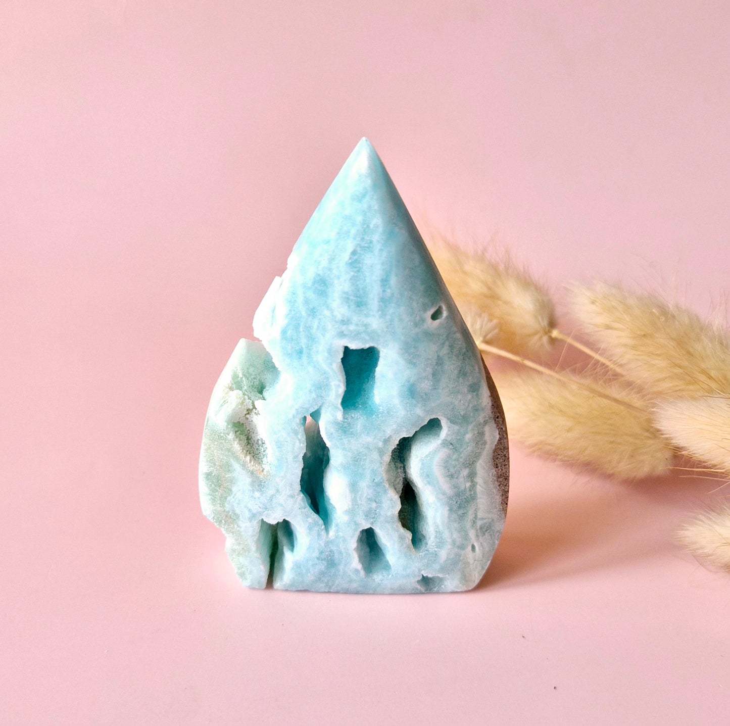 Prachtige Edelsteen Druppelvormige Druzy Hemimorphite Flame – #10 113gram - Licht, Heling & Innerlijke Zuiverheid