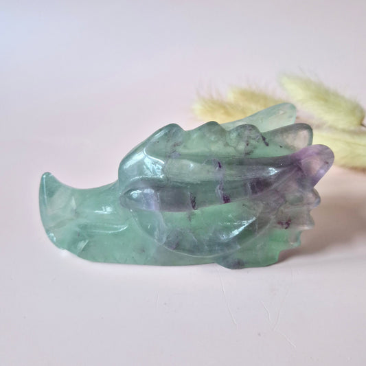 Gemstone Purple Mica Dragon Skull | Mysticism, Intuition &amp; Powerful Protection Dragon Skull