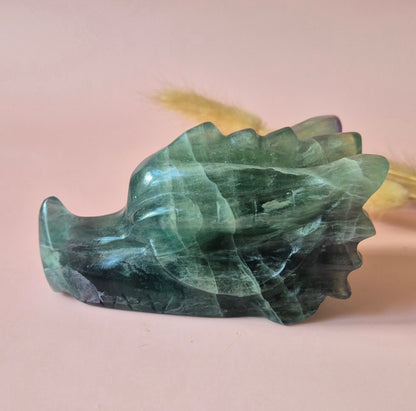 Gemstone Purple Mica Dragon Skull | Mysticism, Intuition &amp; Powerful Protection Dragon Skull