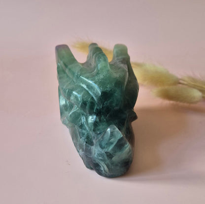 Gemstone Purple Mica Dragon Skull | Mysticism, Intuition &amp; Powerful Protection Dragon Skull