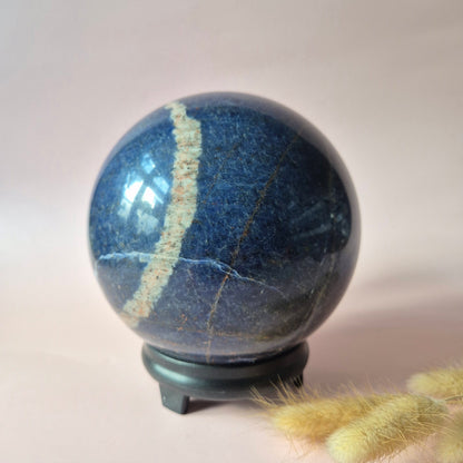 XXL Gemstone Larvikite Ball (15 cm | 4810 g) – Crystal Sphere Statement Piece Decoration