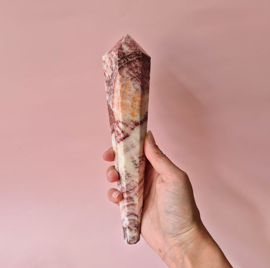 Edelsteen XXL Pork Stone Scepter – Edelsteen Wand (21 cm / 400g)