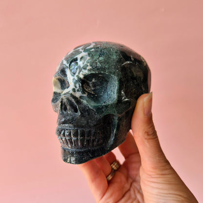 Gemstone Purple Mica Dragon Skull | Mysticism, Intuition &amp; Powerful Protection Dragon Skull