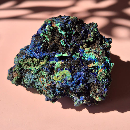 XL Druzy Zeldzame Azuriet-Malachiet Ruwe Schitterende Edelsteen #3 355gram – Sprankelende Natuurlijke Kracht