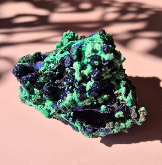 XL Druzy Zeldzame Azuriet-Malachiet Ruwe Schitterende Edelsteen #5 220gram – Sprankelende Natuurlijke Kracht