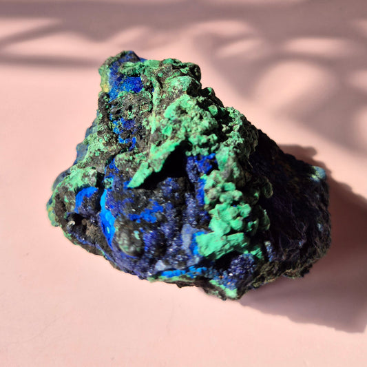 XL Druzy Zeldzame Azuriet-Malachiet Ruwe Schitterende Edelsteen #7 222gram – Sprankelende Natuurlijke Kracht