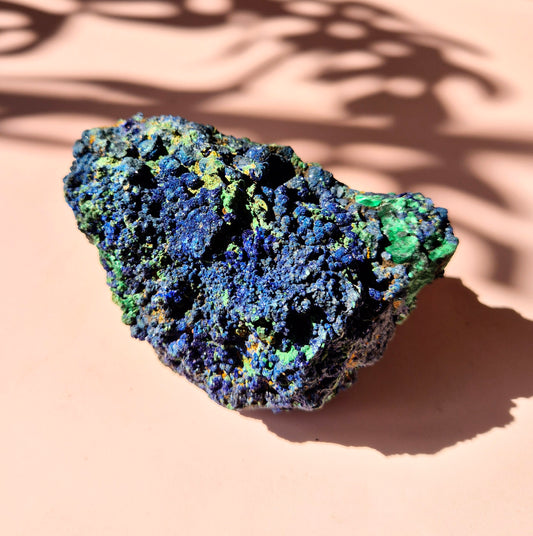 XL Druzy Zeldzame Azuriet-Malachiet Ruwe Schitterende Edelsteen #9 424gram – Sprankelende Natuurlijke Kracht