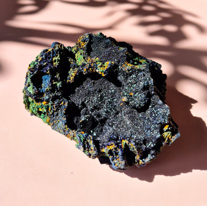 XL Druzy Zeldzame Azuriet-Malachiet Ruwe Schitterende Edelsteen #10 360gram – Sprankelende Natuurlijke Kracht