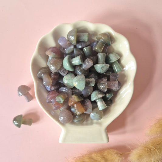 Mini Edelsteen Paddenstoel – Indian Agate (2 cm)