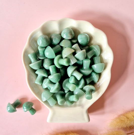 Mini Edelsteen Paddenstoel – Groene Aventurijn (2 cm)