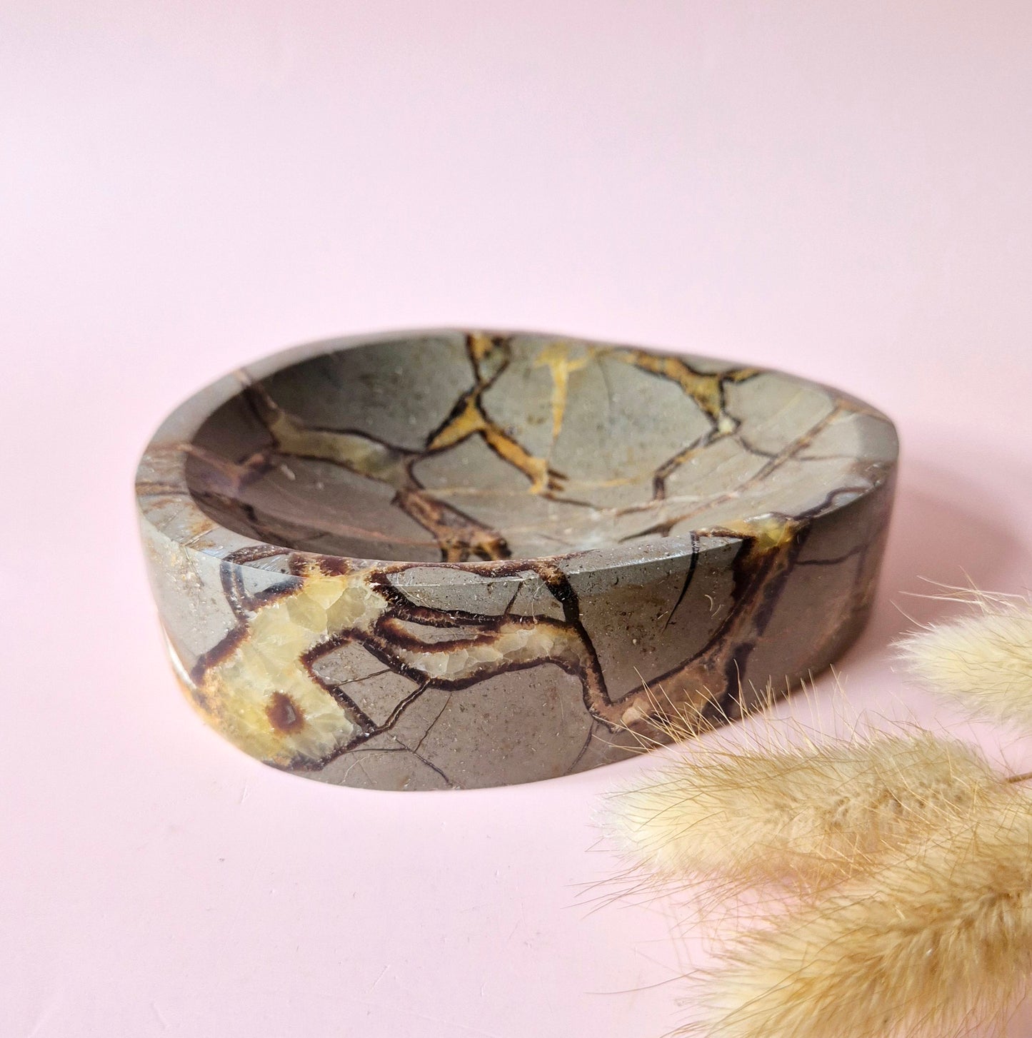 XL Dragon Stone (Septarian) Edelsteen Decoratieve Schaal - #2 12,5x10cm 625gram