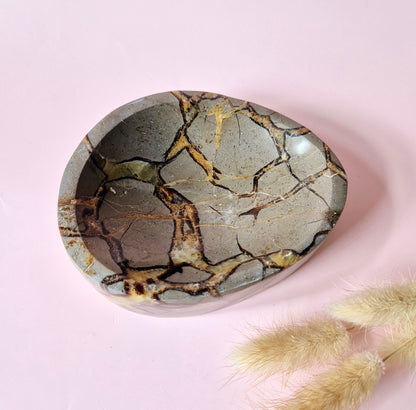 XL Dragon Stone (Septarian) Edelsteen Decoratieve Schaal - #2 12,5x10cm 625gram