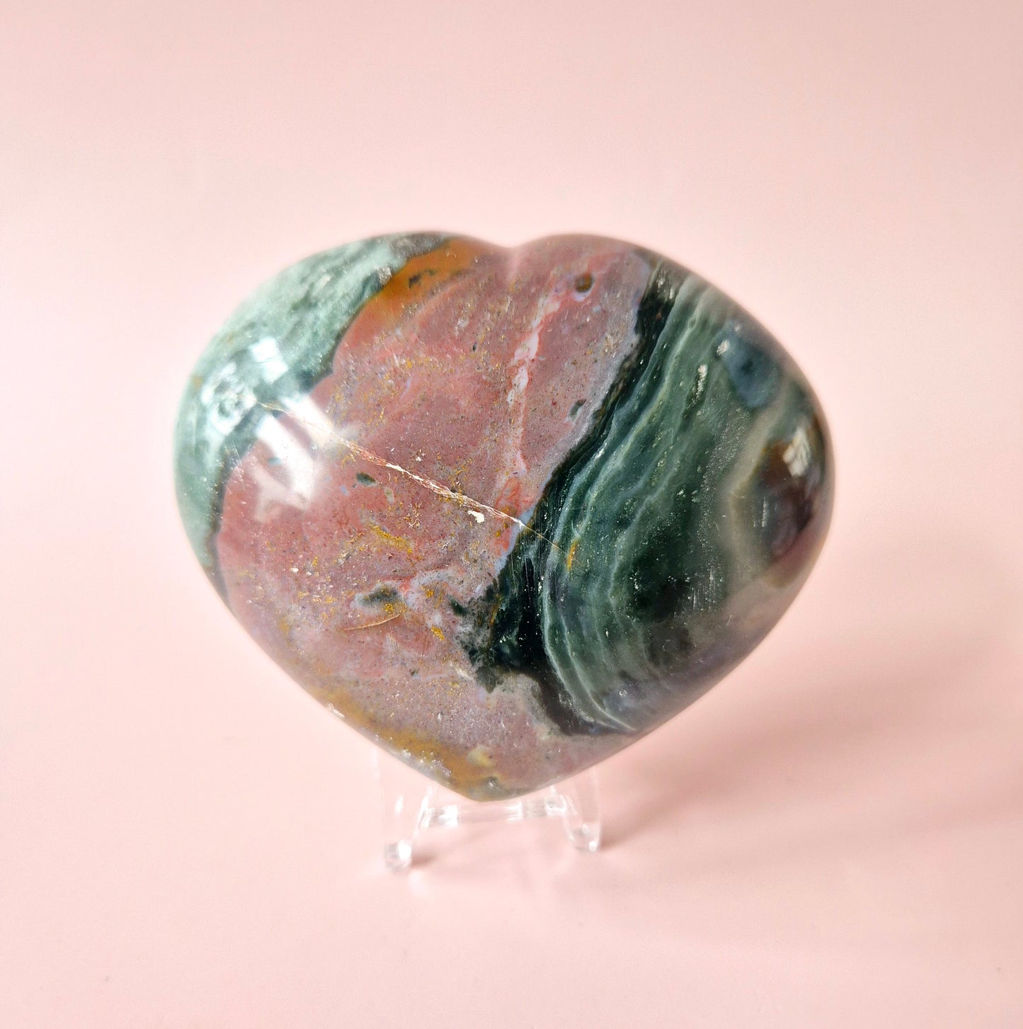 Edelsteen Dikke Ocean Jasper Hart #6 – 200 tot 300 gram | Uniek & Kleurrijk