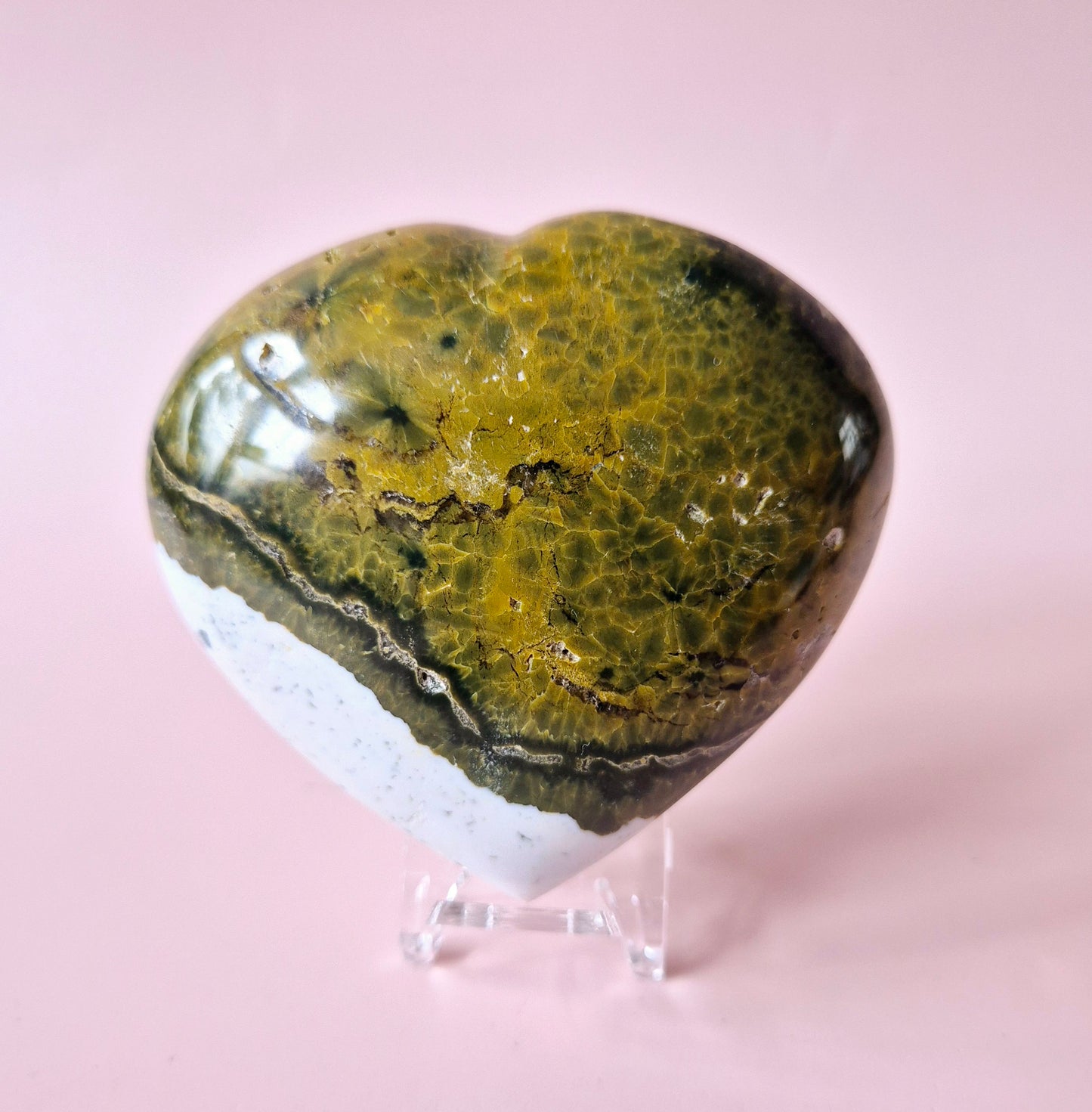 Gemstone Ocean Jasper Palmstone (6-8 cm) – Balance &amp; Positive Energy Handstone worrystone worrystone