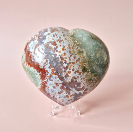 Edelsteen Dikke Ocean Jasper Hart #14 – 200 tot 300 gram | Uniek & Kleurrijk