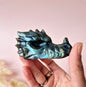 XL UV Reactive Agate Dragon Skull (13 x 6 x 7.5 cm | 537 g) – #2 Mystical Protection &amp; Transformation