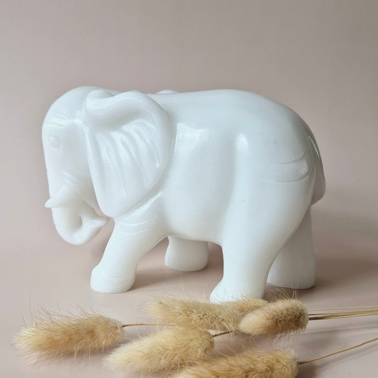 Edelsteen Grote Witte Jade Olifant – 3kg – Symbool van Wijsheid, Geluk & Bescherming