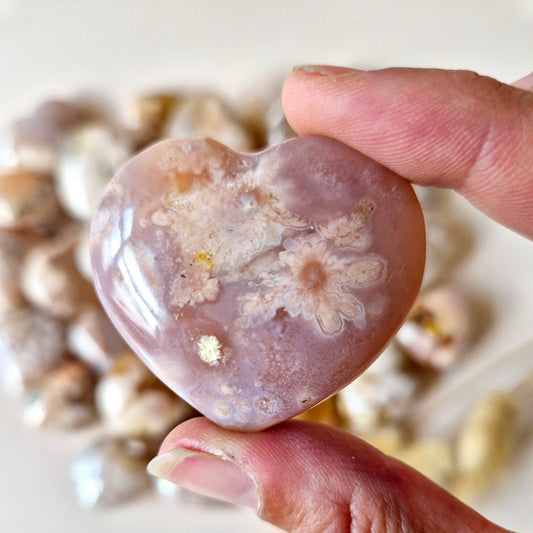 Gemstone Ocean Jasper Palmstone (6-8 cm) – Balance &amp; Positive Energy Handstone worrystone worrystone